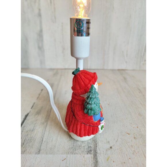 Hallmark snowman lamp sweater unique Xmas home decor - Picture 4 of 7